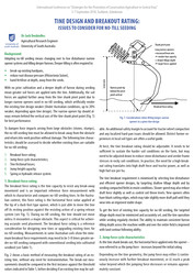 Tine Design and Breakout Rating: Issues to consider for no-till seedin